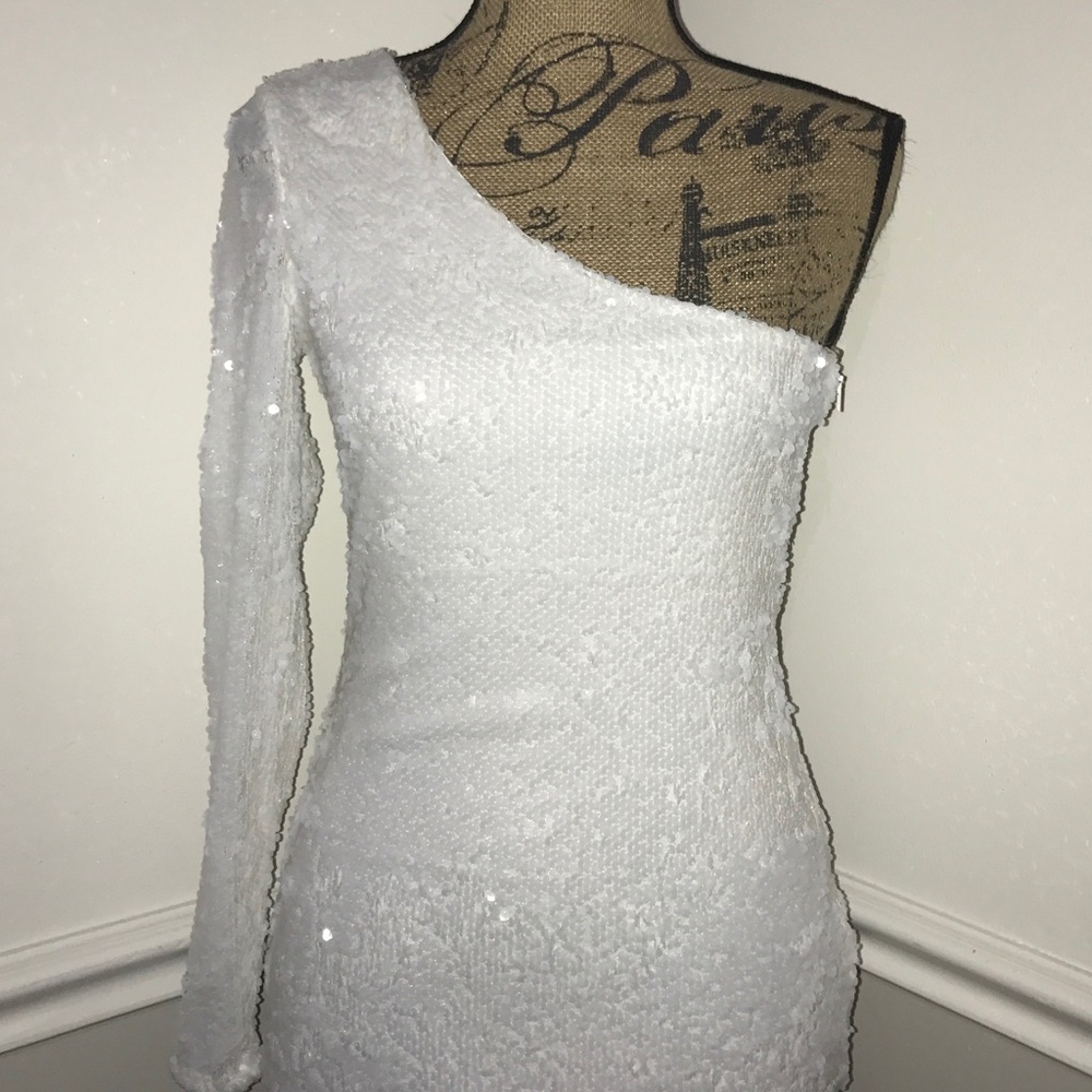 Charlotte Russe White sequin dress